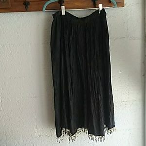Boho black skirt